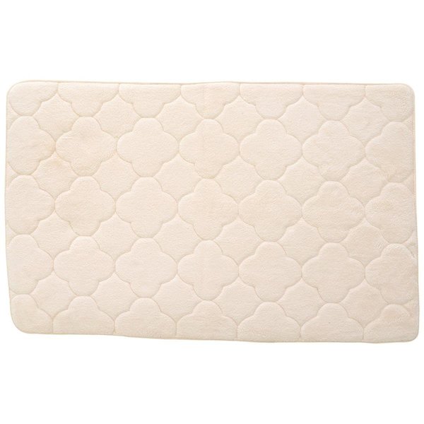 Betterbeds 24 x 40 in Embroidered Memory Foam Bath Mat Angora BE1592191